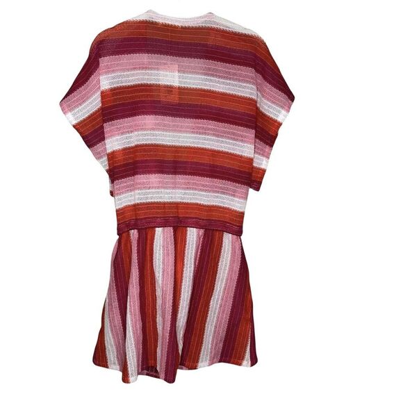 Ramy Brook Dress Womens Medium Large Cruz Striped Knit Tassel Boho Coverup - Picture 2 of 8